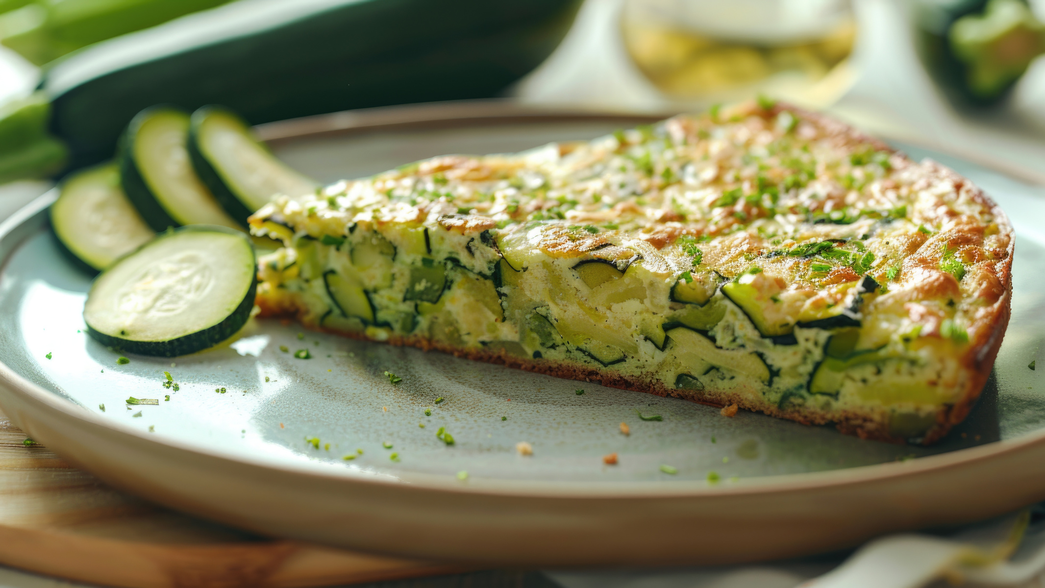 Rezeptbild für Zucchini-Schafskäse-Kuchen