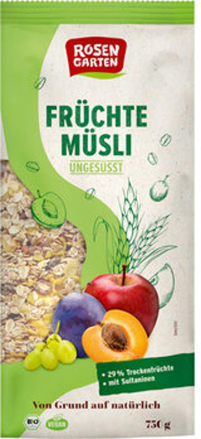 Produktfoto zu GEBINDE Früchte Müsli ungesüßt, 6 x 750g