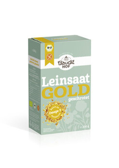 Produktfoto zu GEBINDE Gold Leinsaat geschrotet _glf, 6 x 200g