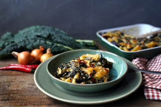 Rezeptbild für Grünkohl-Nudelauflauf