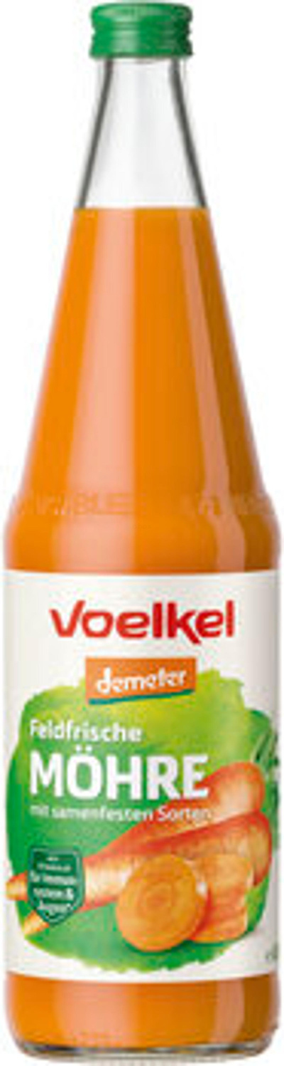 Produktfoto zu Kiste Feldfrischer Möhrensaft aus samenfesten Sorten, 6 x 0,7 L