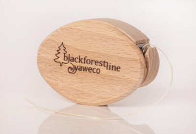 Produktfoto zu Zahnseidenbox aus Holz + Zahnseidenrolle, 1Stück