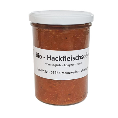 Produktfoto zu Rinder-Hackfleischsauce Bolognese Art im Glas, 400g