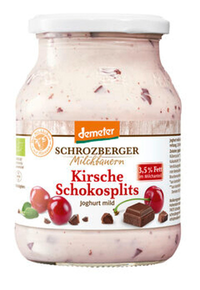 Produktfoto zu Winterjogurt Kirsche Schokosplits, 500g