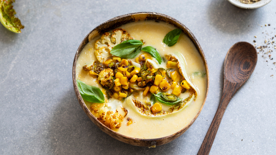 Rezeptbild für Blumenkohl Mais Suppe