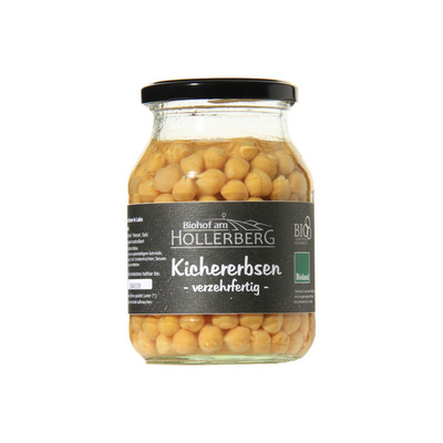 Produktfoto zu Kichererbsen gekocht im Glas, 500g, ATG 320g