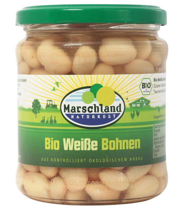 Produktfoto zu GEBINDE Weiße Bohnen im Glas,  6 x 330g  - ATG 6 x 240g