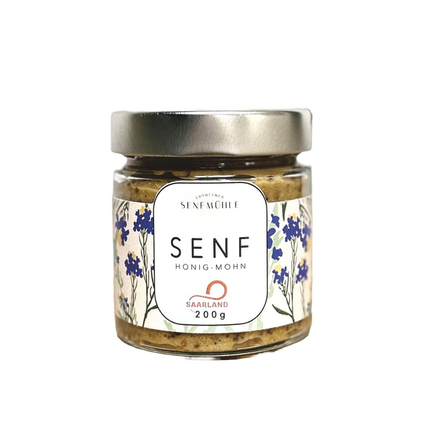 Produktfoto zu Saarland-Senf Honig-Mohn, 200g