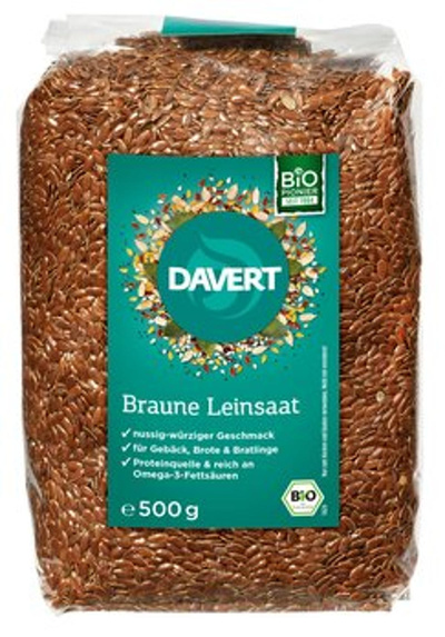 Produktfoto zu Leinsaat, braun, 500g