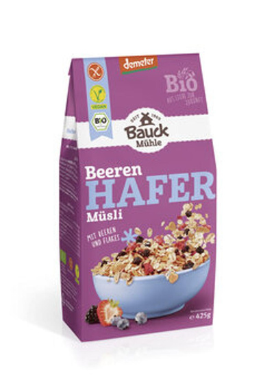 Produktfoto zu GEBINDE Hafermüsli mit Beeren glutenfrei, 6 x 425g