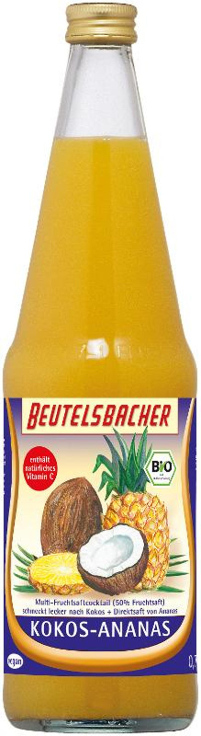 Produktfoto zu Kiste Kokos-Ananas-Saft 6x0,7 ltr.