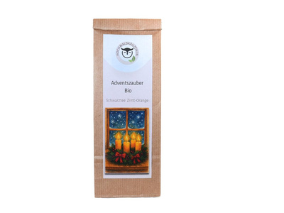 Produktfoto zu Schwarzteemischung "Adventszauber" mit Zimt + Orange, 50g