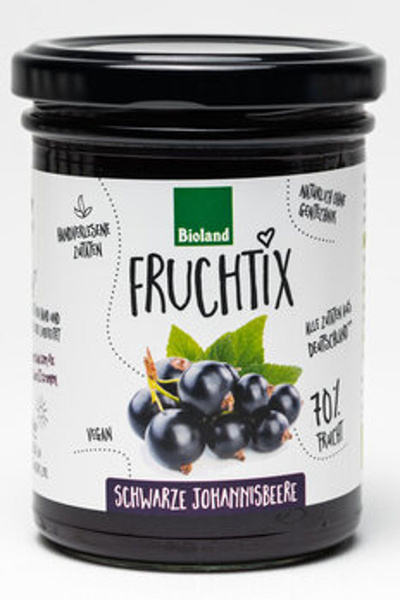 Produktfoto zu Fruchtix - schwarze Johannisbeere-Fruchtaufstrich, 220g
