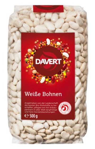 Produktfoto zu Gebinde weiße Bohnen, trocken, 8 x 500g