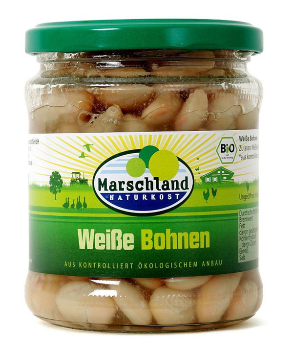 Produktfoto zu GEBINDE Weiße Bohnen im Glas,  6 x 330g  - ATG 6 x 240g