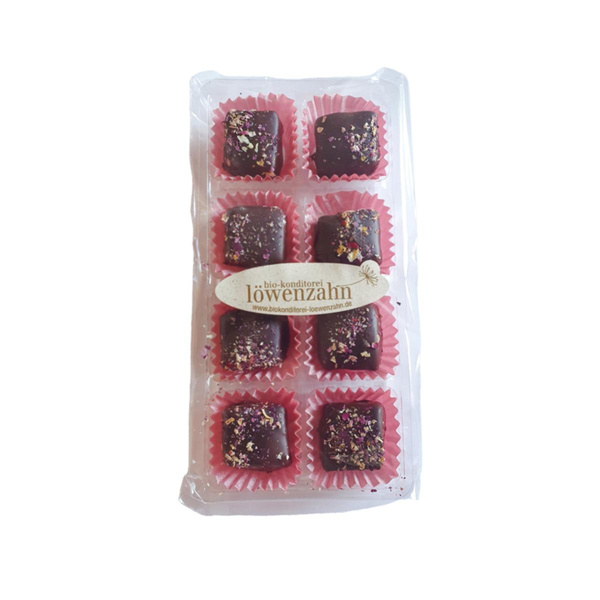 Produktfoto zu Marzipan-Rosen Pralinen mit Alkohol, 80g