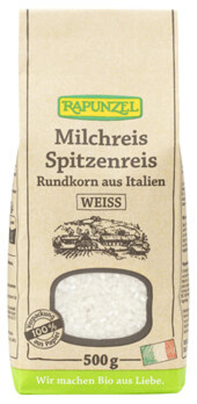 Produktfoto zu Milchreis Spitzenreis Rundkorn weiß, 500g