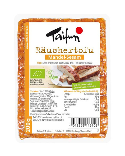 Produktfoto zu GEBINDE Räuchertofu Mandel-Sesam, 8 x 200g