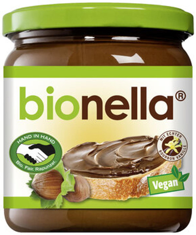 Produktfoto zu bionella Nuss-Nougat-Creme, vegan, 400g Glas