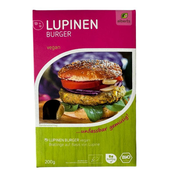 Produktfoto zu PUR Lupinen Burger, 200g
