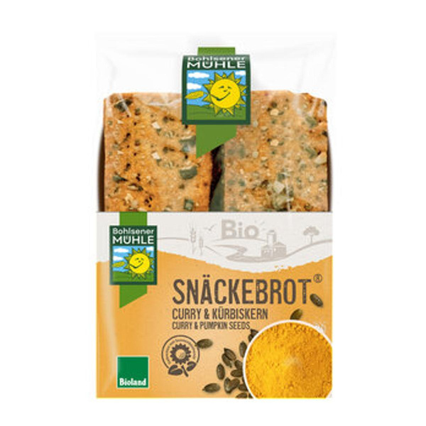 Produktfoto zu Snäckebrot Curry & Kürbiskern, 200g
