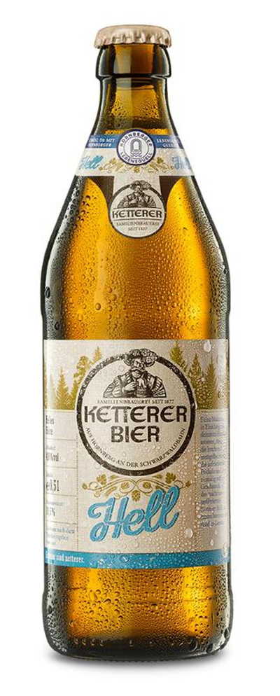 Produktfoto zu Ketterer Hell, klassisches helles Bier 0,5 L