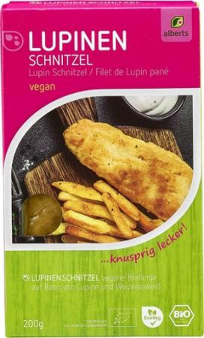 Produktfoto zu Lupinenschnitzel (paniert), 200 g