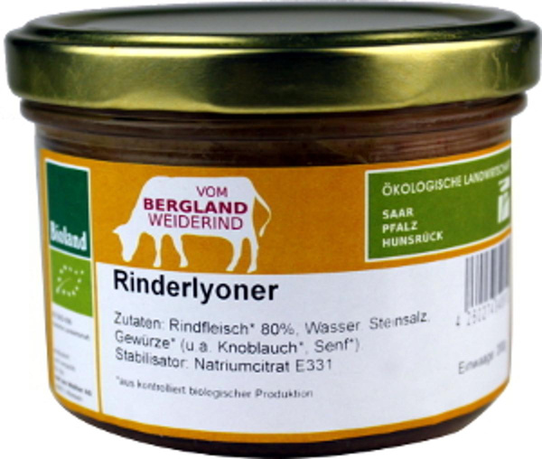 Produktfoto zu Rinderlyoner, 200g