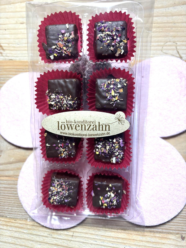 Produktfoto zu Marzipan-Rosen Pralinen mit Alkohol, 80g