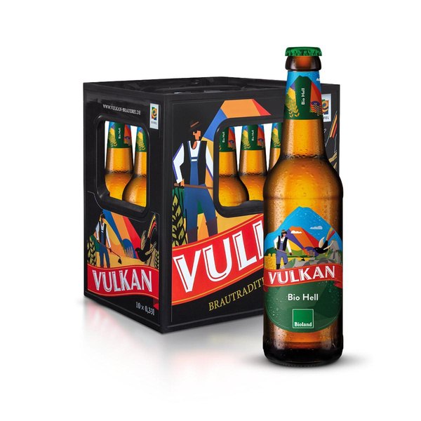 Produktfoto zu KISTE Vulkan Hell naturtrüb, 10 x 0,33l