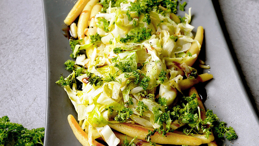 Rezeptbild für Schupfnudeln mit Kohl-Gemüse