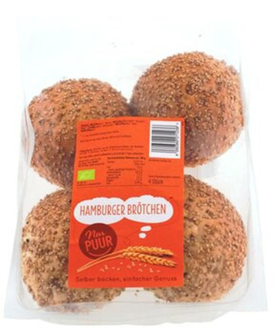Produktfoto zu Hamburger Brötchen (4 St.) zum Aufbacken