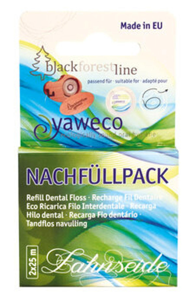Produktfoto zu Nachfüllpack Zahnseide mit Bienenwachs, 2 x 25 m