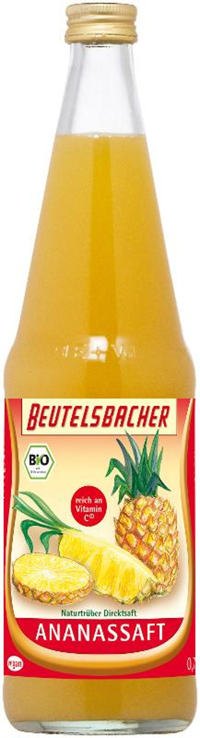 Produktfoto zu Kiste Ananassaft 6 x 0,7l