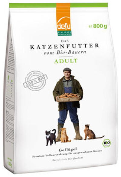 Produktfoto zu GEBINDE Katzenfutter Defu Adult Geflüg, 4 x 800g