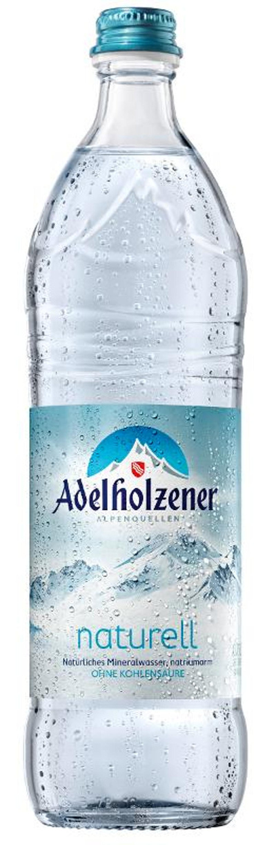 Produktfoto zu Adelholzener Naturell Glasflaschen, 12 x 0,75 l