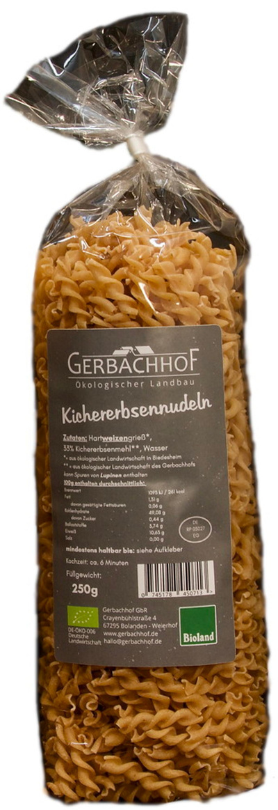 Produktfoto zu Kichererbsen-Spirelli o. Ei, 250g