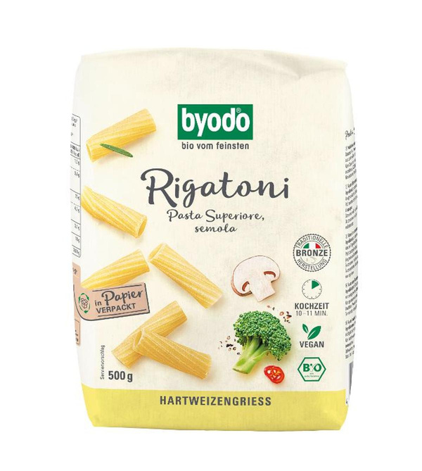 Produktfoto zu GEBINDE Rigatoni hell, 12 x 500g