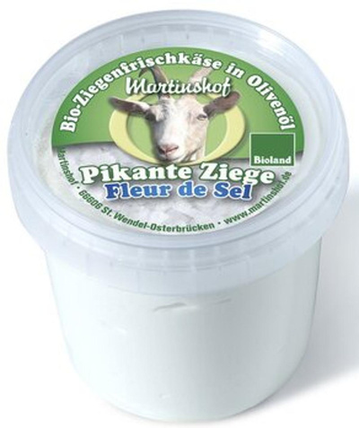 Produktfoto zu Ziegenfrischkäse 'Pikante Ziege Fleur de Sel', 150 g