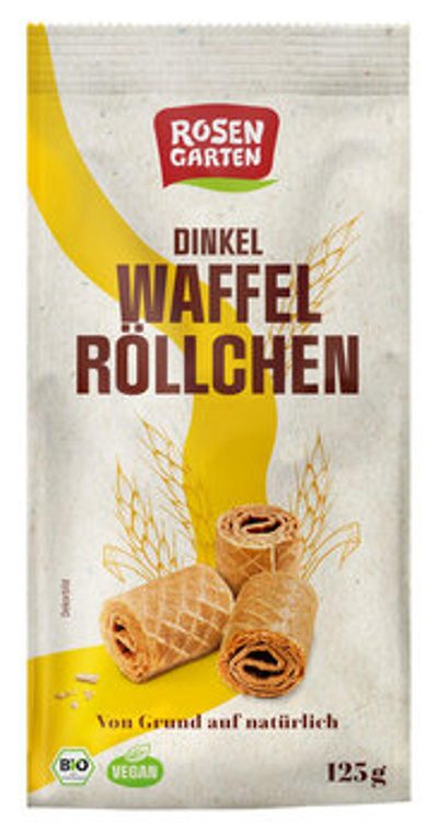 Produktfoto zu Dinkel Waffelröllchen natur, 125g