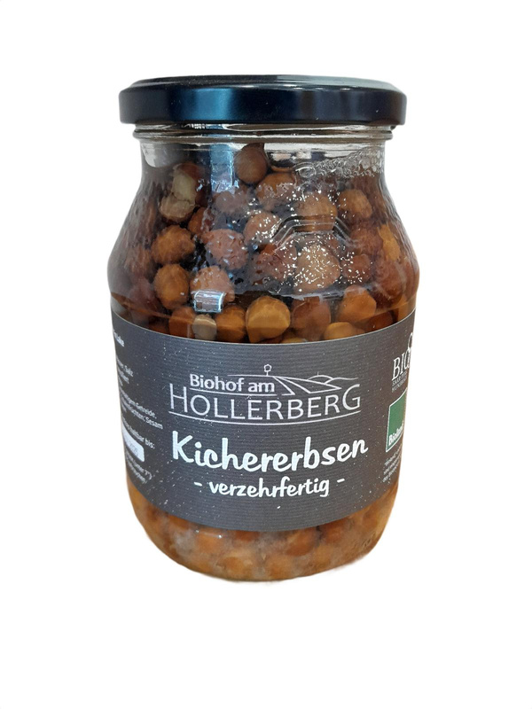 Produktfoto zu DUNKLE Kichererbsen gekocht im Glas, 500g, ATG 320g