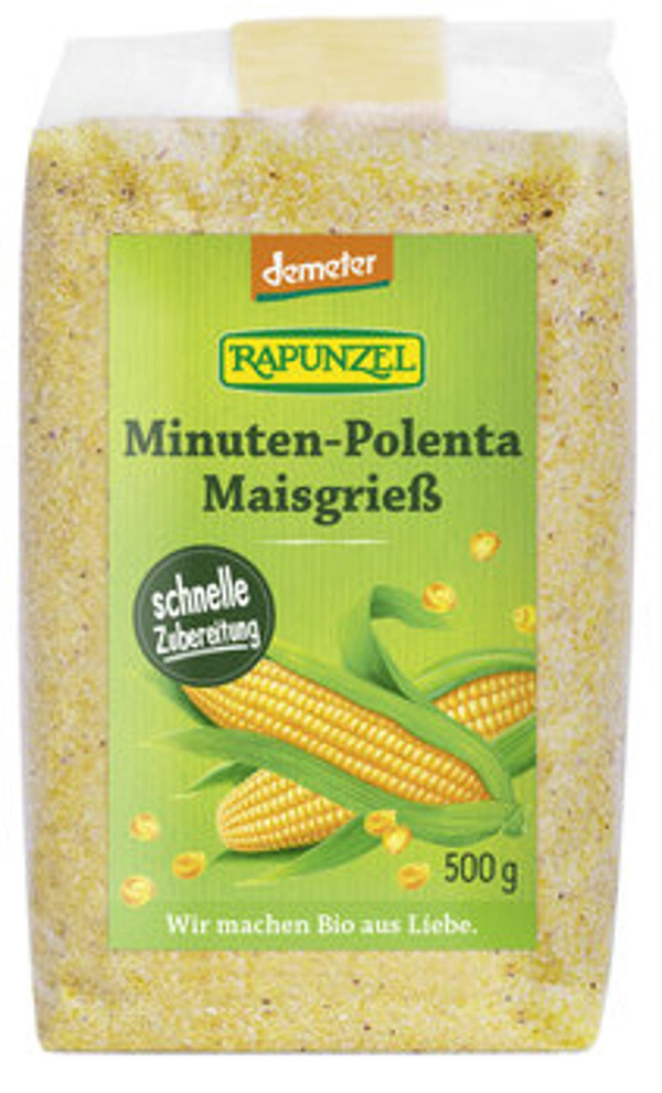 Produktfoto zu Minuten-Polenta Maisgrieß, demeter, aus europäischem Anbau, 500g