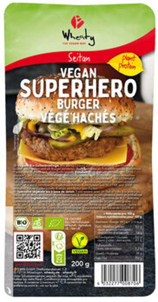 Produktfoto zu GEBINDE Superhero Burger vegan, 5 x 200g