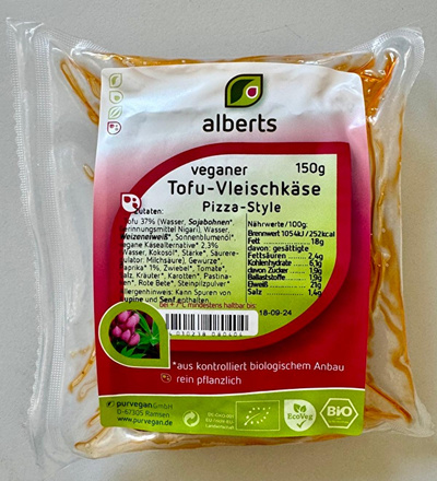 Produktfoto zu Tofu Vleischkäse "Pizza Style", 150g