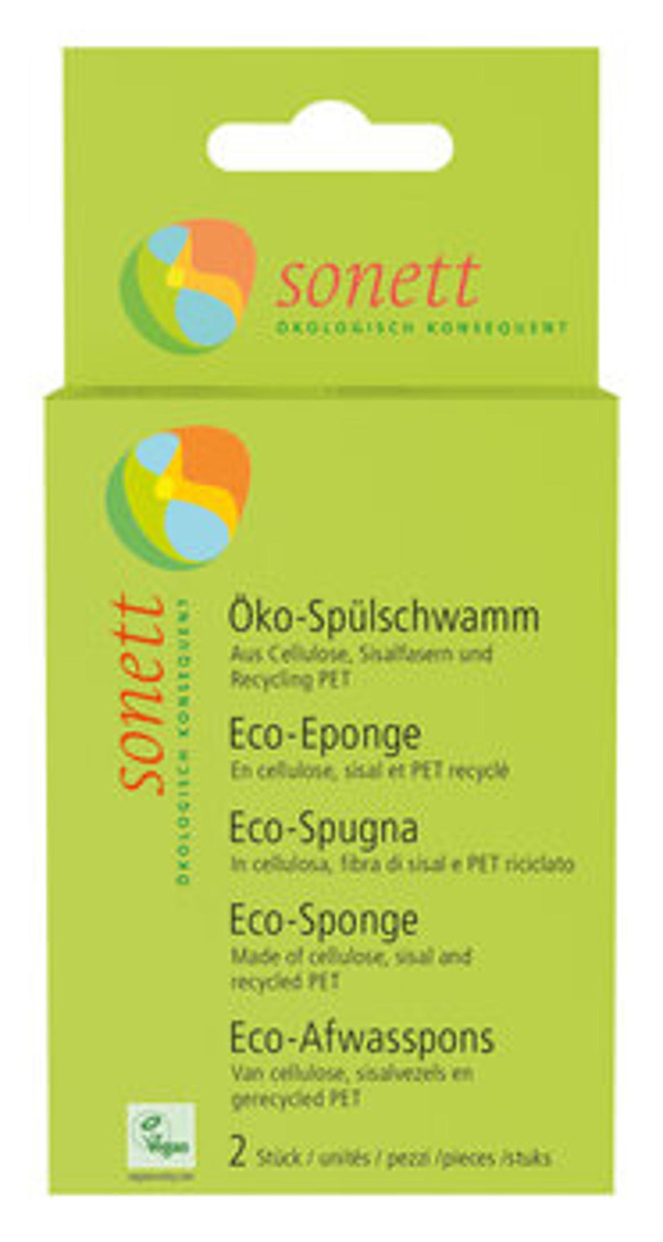 Produktfoto zu Öko-Spülschwamm, 2 Stück kratzfreier Schwamm auch empfindliche Oberflächen