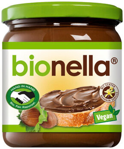Produktfoto zu bionella Nuss-Nougat-Creme, vegan, 400g Glas