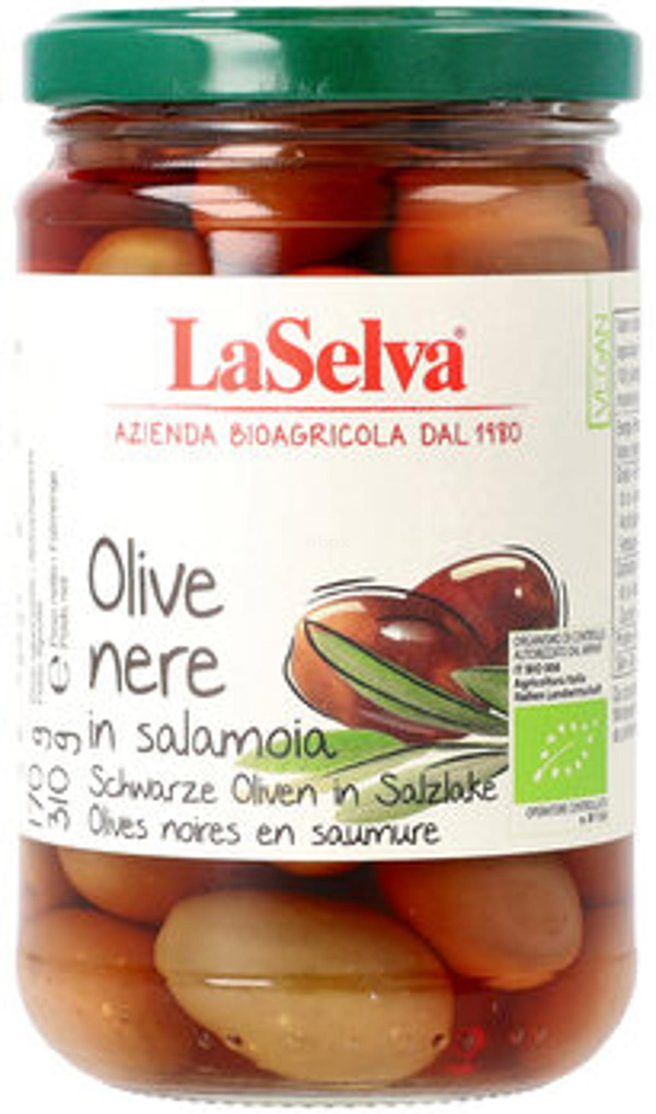 Produktfoto zu Schwarze Oliven in Salzlake, 310 g