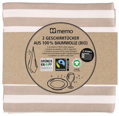 Produktfoto zu memo Geschirrtücher 50 x 70 cm , 1 x 2 Stück