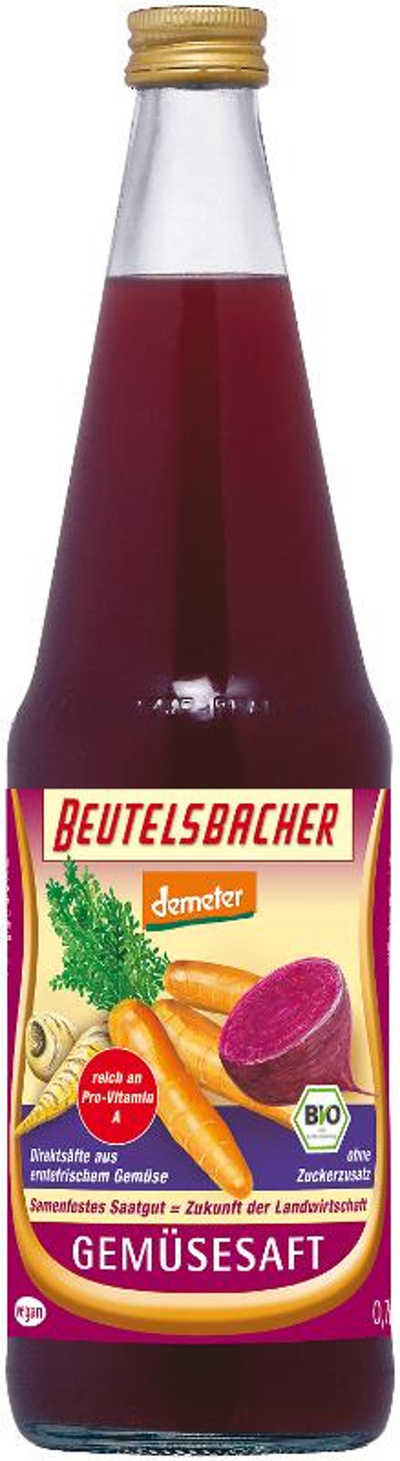 Produktfoto zu Kiste Gemüse- Direktsaft `samenfest`, 6x0,7l