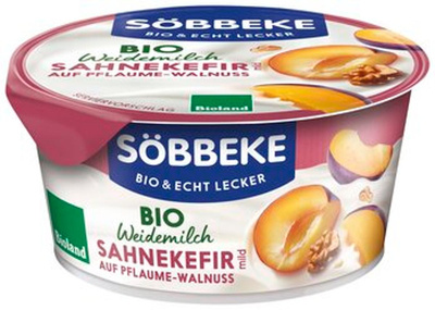 Produktfoto zu GEBINDE Sahnekefir auf Pflaume Walnuss 10%, 6 x 150g
